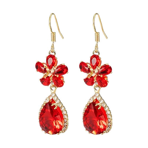 Boucles d'oreille rouge