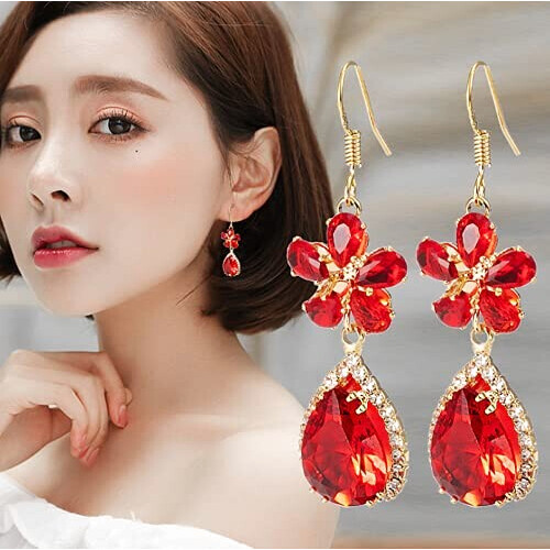 Boucles d'oreille rouge variant 3 